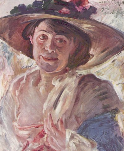 Woman with Rose Hat by Lovis Corinth